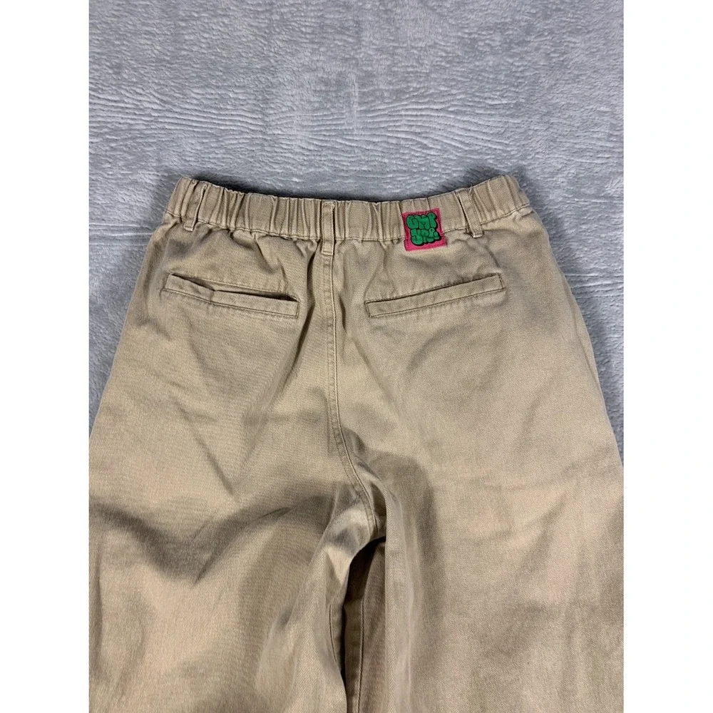 Empyre Pants Womens M Khaki Tan Chino Embroidered